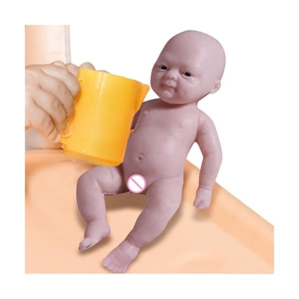 Générique 2 Pcs Mini poupée réaliste - 4,3 Pouces Baby Dolls Silicone Full Body | Poupée Nouveau-né en Silicone Miniature ave