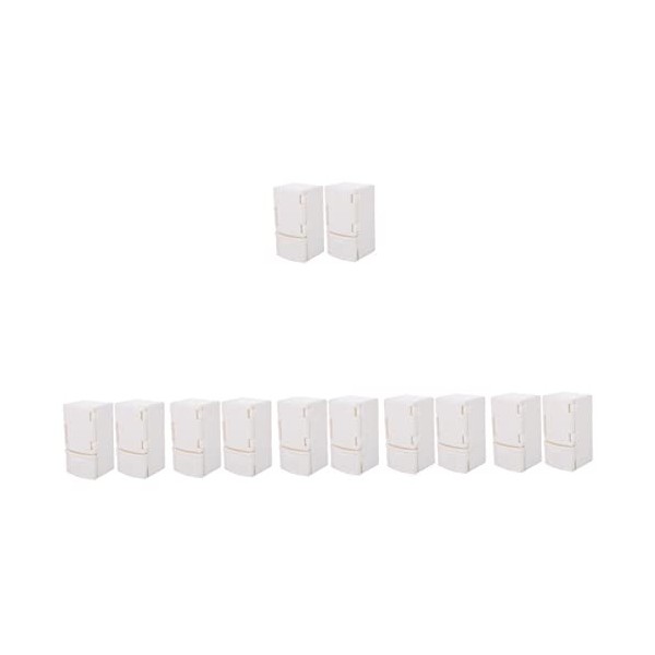 Levemolo 12 Pièces Réfrigérateur pour Enfants Mini Frigo en Bois Accessoires Mini Frigo Poupées Miniatures Mini Poupées Décor