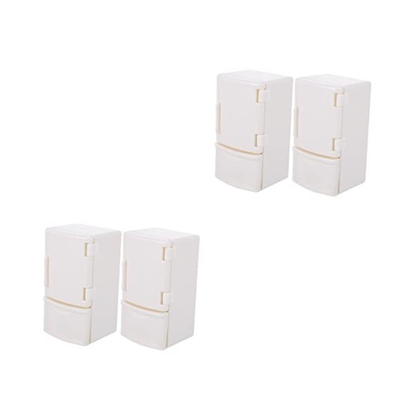 Levemolo 12 Pièces Réfrigérateur pour Enfants Mini Frigo en Bois Accessoires Mini Frigo Poupées Miniatures Mini Poupées Décor