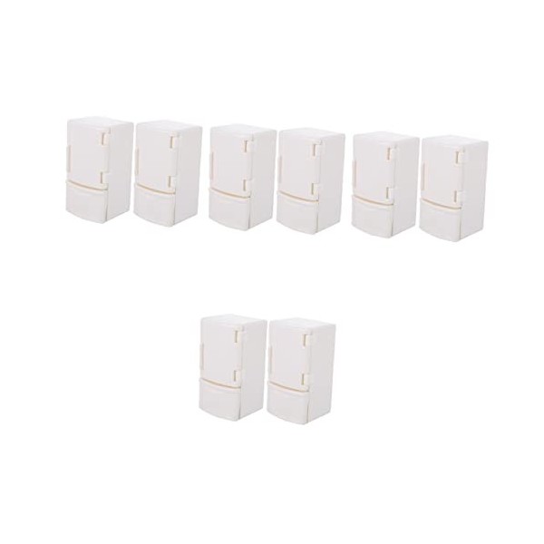 Levemolo 12 Pièces Réfrigérateur pour Enfants Mini Frigo en Bois Accessoires Mini Frigo Poupées Miniatures Mini Poupées Décor