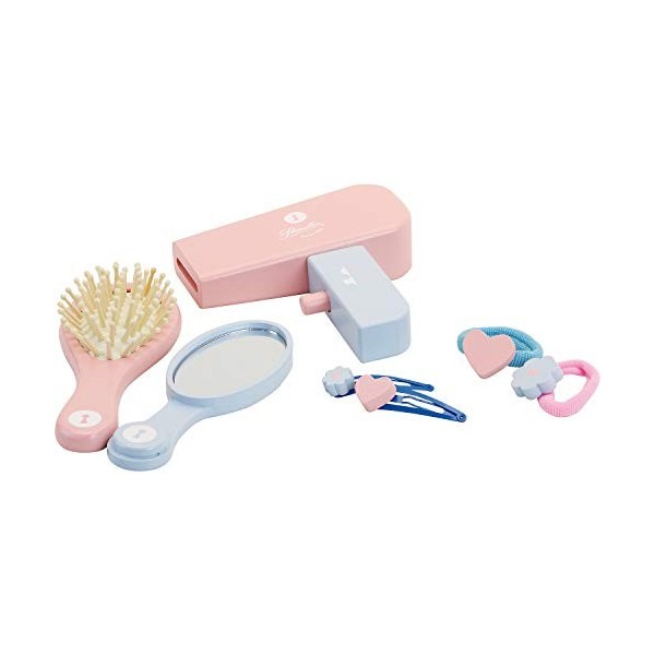 PETITCOLLIN - Kit Coiffure pour Poupée en bois composer de plusieurs éléments - Accessoires Poupée pour enfant - Dès 3 ans