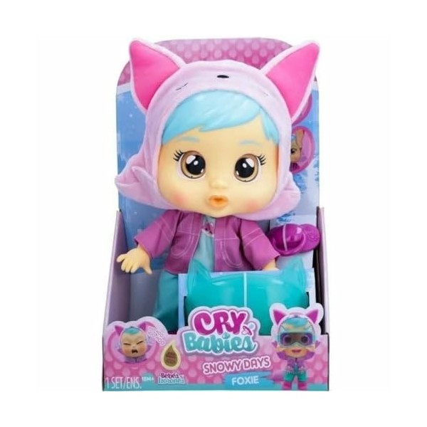 IMC Toys Poupée bébé Cry Babies Snowy Days - Foxi