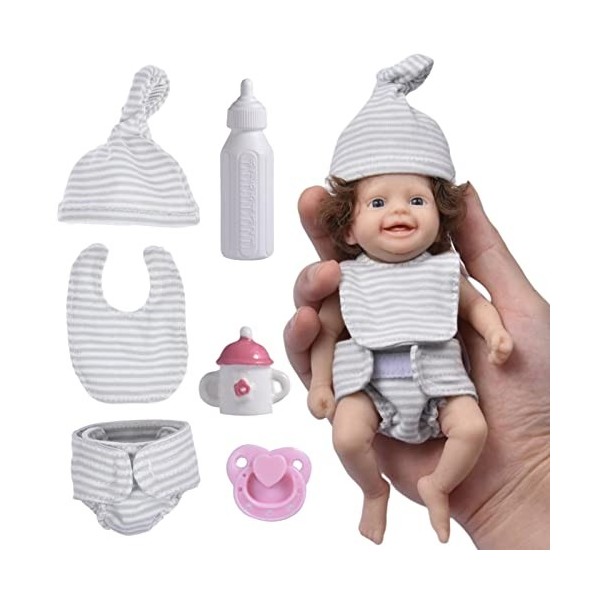 MISOYER Poupées - Baby Doll | Poupée 8 Pouces, poupée bébé Nouveau-né, Faite à la Main, Vraie Vie, vêtements pour bébé et Gra