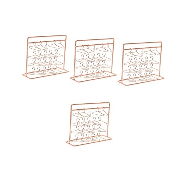 Toyvian 3 Sets Dollhouse Robe Cintre House Outfit Decor Dolls Mini Métal Vêtement Fil Support De Clo Kit Cintres Coat for Sli