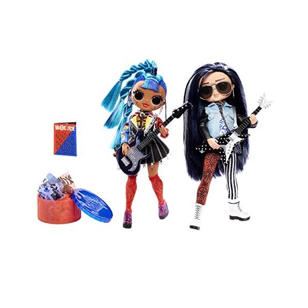 LOL Surprise OMG Remix Poupée Mannequin - A Collectionner - Vêtements de Mode & Accessoires - Rocker Boi & Punk Grrl - 2 Paqu