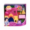 La Maison de Blanche Neige et 1 poupée + Accessoires - Set Mini Royaume pour Disney Princesse + 1 Carte Tigre