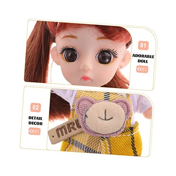 Toyvian 3 Ensembles Couple Poupée Themberchaud en Peluche Fille Cadeau Miniture Décoration Garçon Fille Gâteau Figurines Garç