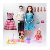 GUISHANLI 11,5 "/ 5" Fashion Nouvelles Filles Enceintes Poupée Multi-Joint Maman Combinaison Famille Doll Childs Toys After