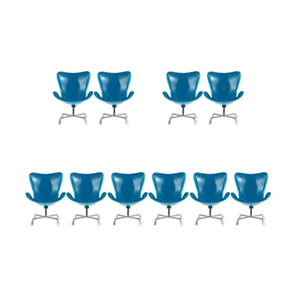 Toddmomy Meubles 6Pcs s Dossier Meubles Maison de Poupée Jouet Modèle Minuscule Pivotant Décor Fauteuil Échelle: Oeuf Cadeau 