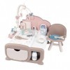 Smoby - Baby Nurse - Nursery Cocoon - Espaces Soin, Nuit et Repas - Babyphone Electronique - 19 Accessoires - Fabriqué en Fra