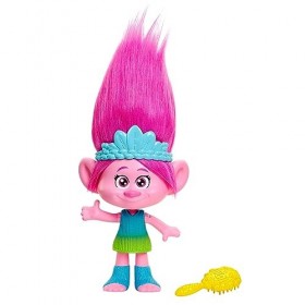 Trolls 3, Poupée Rainbow Hairtunes Reine Poppy Dreamworks Aux Cheveux Roses, Effets Sonores Et Lumineux, Brosse Et Couronne I