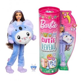 Barbie Coffret Cutie Reveal Avec Poupée Articulée, Amis En Peluche Et Accessoires Inclus, 4 Sachets-Surprises, Thème Costumes