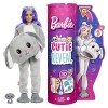 Barbie Cutie Reveal Poupée avec costume de chiot en tissu moelleux, surprises, dont un mini-animal de compagnie et des élémen