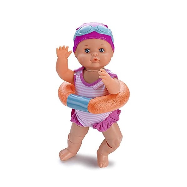 Nenuco - Swimmer, ce jouet amusant nage comme un vrai bébé, bouge ses jambes dans leau, résiste à leau du bain et de la pis
