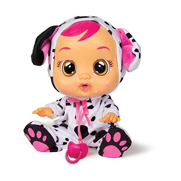 CRY BABIES Hello Kitty | Poupée interactive qui pleure de vraies Larmes avec tétine et son pyjama de Hello Kitty - Poupon idé