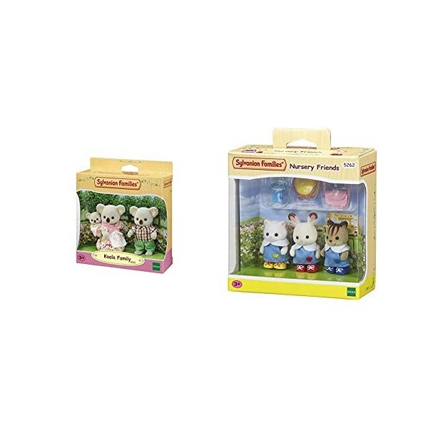 SYLVANIAN FAMILIES Koala Mini-Poupées et Familles, 5310, Multicolore & Nursery Friends Families Les Amies de Crèche, 5262, Mu