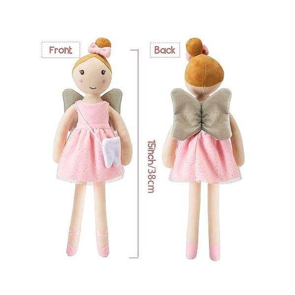 Poupée fée des Dents avec Porte-Monnaie fée poupée Fille Jouet Cadeau de Perte de dent Tooth Fairy Doll 