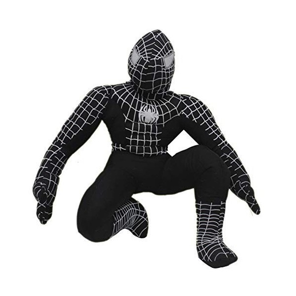 Jouets en Peluche 35cm Noir Spiderman Jouets en Peluche Poupée Marvel Super Hero Spider-Man Peluche Peluche Douce pour Enfant