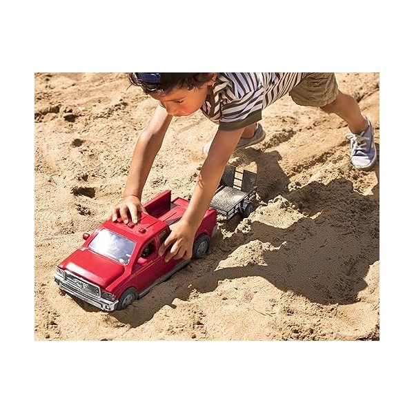 Driven by Battat for Kids – Toy Pickup – Lights & Sounds – Movable Parts – 3 Years + – Midrange Red Pick-Up Truck, WH1110C1Z,