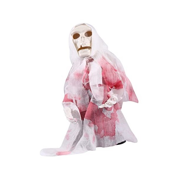 ibasenice Jouet Tricky Halloween Visage Animé Fantôme Marchant Fantômes Détectés par Le Mouvement Sonore Accessoire Fantôme S