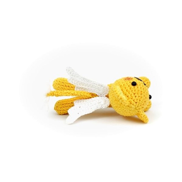 Souris jaune Amigurumi, poupée au crochet faite à la main, idéale pour les cadeaux