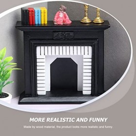 Toyvian 2 Pièces Cheminée Simulée Maison Miniature Meubles Miniatures Bricolage Ornement Accessoires pour Petites Maisons Cha