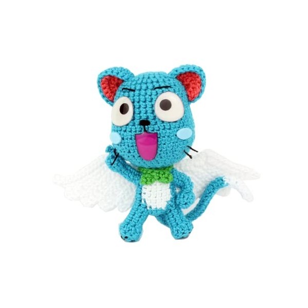 Chat heureux Amigurumi, poupée au crochet faite à la main, idéale pour les cadeaux