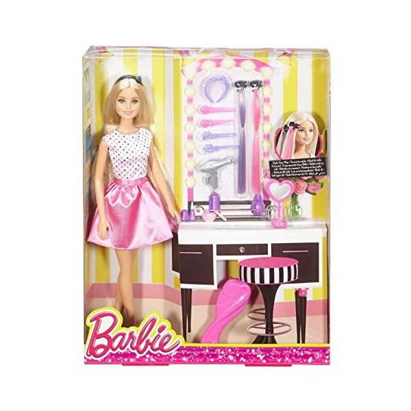 Mattel - Poupée Barbie avec Accessoires pour Cheveux