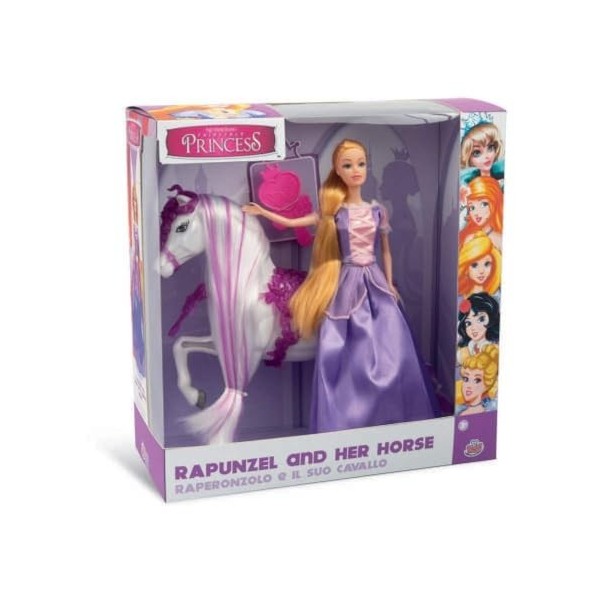 Grandi Giochi GG03023 Princess Raiponce avec sonMajestueux Cheval