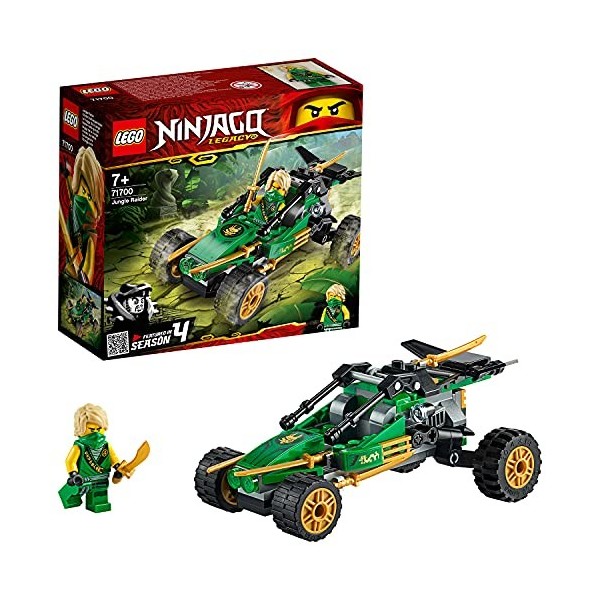 LEGO 71700 NINJAGO Le Buggy de la Jungle, Modèle de Voiture à Construire & Figurine Ninja, Pour Enfants de 7 Ans et Plus
