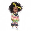 14 pouces poupées africaines réaliste bébé poupée bandeau enfants enfants enfant en bas âge jouet cadeau danniversaire