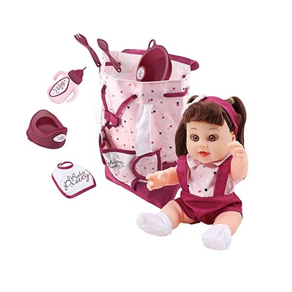 Eastuy la Vraie Vie | 11 en Poupées | Belle poupée bébé, poupées réalistes avec Vaisselle, Cadeaux Noël créatifs Faits à la M