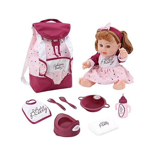 Eastuy la Vraie Vie | 11 en Poupées | Belle poupée bébé, poupées réalistes avec Vaisselle, Cadeaux Noël créatifs Faits à la M