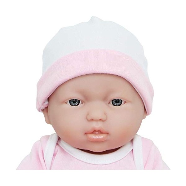 JC TOYS - Poupée La Newborn Nouveau-né 30 cm, en Vinyle Souple, Comprend 25 Accessoires, Rose, idéal pour Jouer, conçue en Es