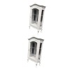 ibasenice 2 Pièces Décor DArmoire Accessoires De Maison De Poupée Mini Meubles DOrnement Enfant Semblant Jouer Jouet Mini A