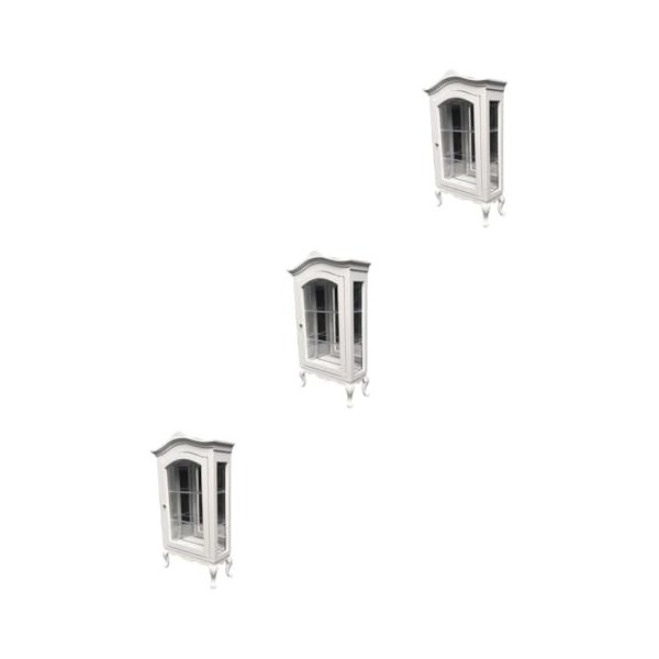 ibasenice 2 Pièces Décor DArmoire Accessoires De Maison De Poupée Mini Meubles DOrnement Enfant Semblant Jouer Jouet Mini A