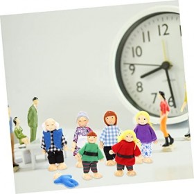 Toyvian 21 Pièces Maison De Poupée en Bois Poupées en Bois Juguetes Figurines Adultos pour Petites Poupées Figurines denfant