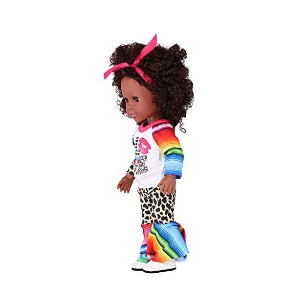 Vakitar 14 Pouces poupées africaines réaliste bébé poupée Bandeau Enfants Enfants Enfant en Bas âge Jouet, pour la Maison, Ca