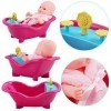 deAO Set de 8 Poupées avec 5 Accessoires Incluant Une Poussette, Une Baignoire, Un Berceau, Une Chaise Haute, Un Youpala et B