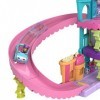 Polly Pocket Coffret Pollyville Multiplexe De Polly Avec 2 Mini Figurines, 1 Voiture, 3 Histoires Amusantes Et 11 Accessoires