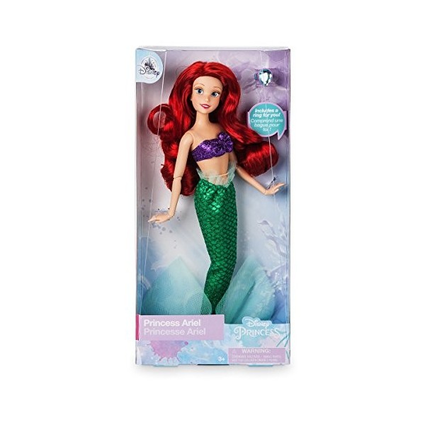 Poupée Classique Disney Ariel avec Bague - La Petite sirène