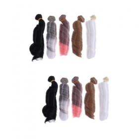 Toyvian 10 Pcs Cheveux Poupée Volume Outil De Cheveux Bouclés Perruque De Cheveux Humains Bouclés Perruques Extensions De Che