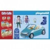 Playmobil Papa avec Enfant et Voiture Cabriolet