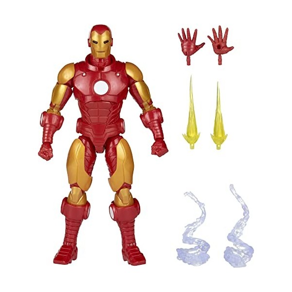 Marvel Hasbro Legends Series, Figurine de Collection de 15 cm Iron Man Armure modèle 70 des BD avec 4 Accessoires F4790 Multi