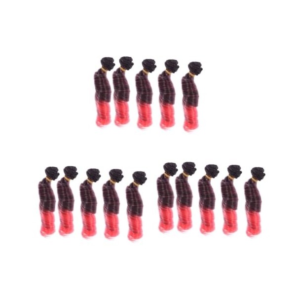 Toyvian 10 Pcs Poupée Cheveux pour Bouclés Poupée Cheveux Poupée Perruque pour LArtisanat Toupet T Outil Bouclés Perruque De