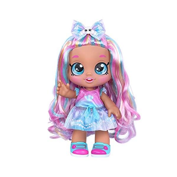 Kindi Kids Pearlina Summer Ice Cream Scented Big Sister Official 10 inch Toddler Doll with Bobble Head, Big Glitter Eyes, Cha
