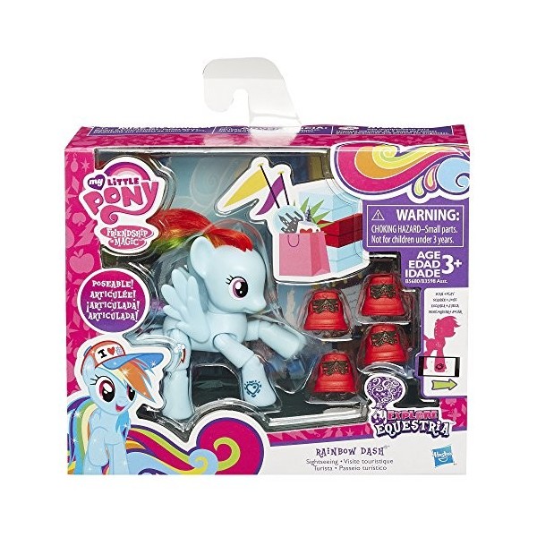 My Little Pony – Explore Equestria – Visite Touristique de Rainbow Dash – Figurine Articulée & Accessoires