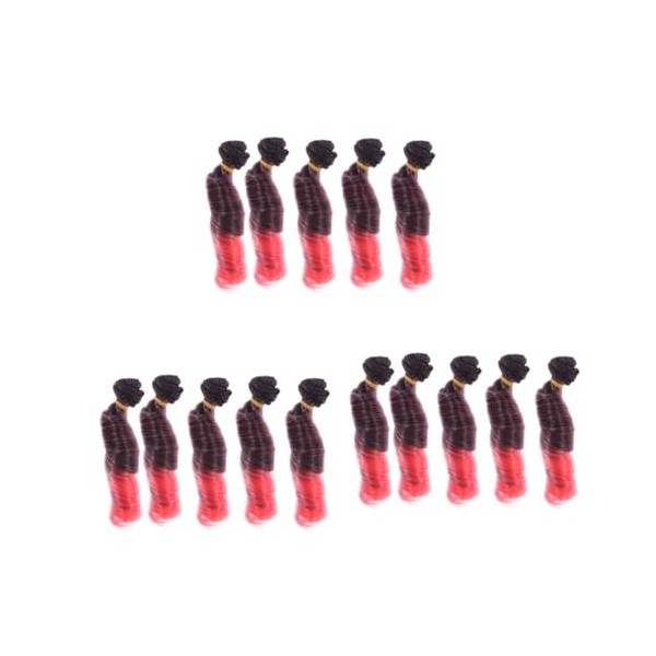 ibasenice 10 Pièces Perruque De Poupée Bricolage Trames De Cheveux De Poupée pour Bricolage Poupées Fabrication De Perruque P