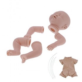 Dilwe Kit de Poupée Vierge, Kit de Poupée Bricolage 22 Pouces Poupée Vierge Non Peinte Bébé Bébé Membres Mous Pièces de Poupé