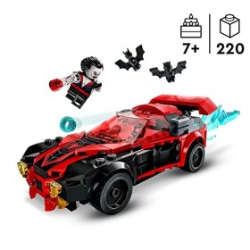 LEGO 76244 Marvel Miles Morales vs. Morbius, Jouet de Construction Spider-Man, avec Voiture de Course, Spidey et Ses Amis Ext